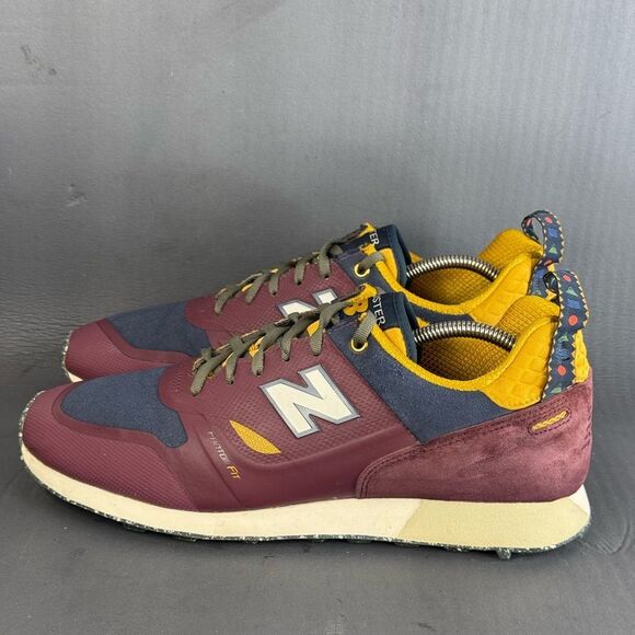 New Balance Men\'s Burgundy Navy Yellow Athletic Sneakers main image 5